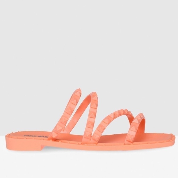 Steve‎ Madden Selina - J Orange studded slip on jelly sandals Sz 10 new - Picture 6 of 11